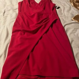 Guess V-Neck Asymmetrical Dress